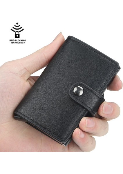 Yeni Rfid Anti-Manyetik Kart Sahipleri Akıllı Cüzdan Erkek Pu Deri Çanta Vintage Kısa Kadın Çantalar Mini Para Çantası Dropshipping (Yurt Dışından) modelleri