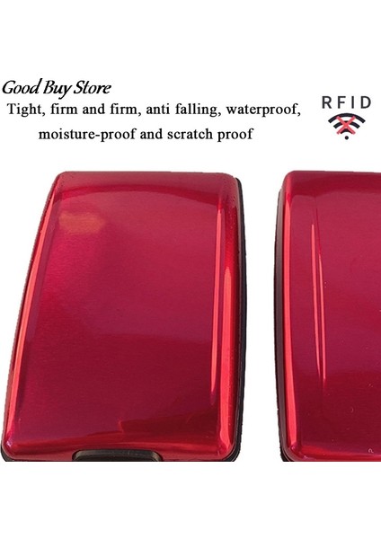 Iş Çantaları Güvenli Güvenli Rfid Kartlıklı Cüzdan Erkek Kadın Alüminyum Alaşımlı Çanta Kredi Bankası Metal Koruyucu Kapak Bozuk Para Cüzdanı (Yurt Dışından) fırsatları