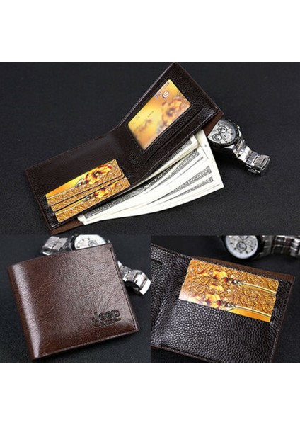 Erkek Deri Hakiki Bifold Kredi Kimlik Kartı Tutucu Ince Cüzdan Billfold Çanta (Yurt Dışından) modelleri