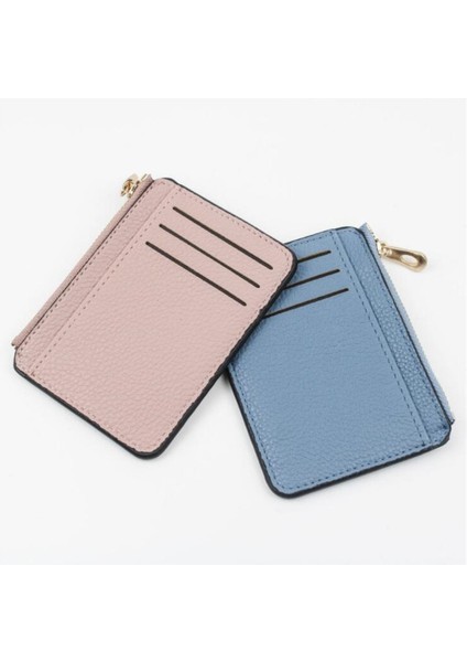 Ince Cüzdan Pu Deri Kadın Kart Sahibinin Deri Unisex Fermuar Kartvizit Kutusu Erkekler Kredi Mini Banka Kartları Tutucu (Yurt Dışından) modelleri