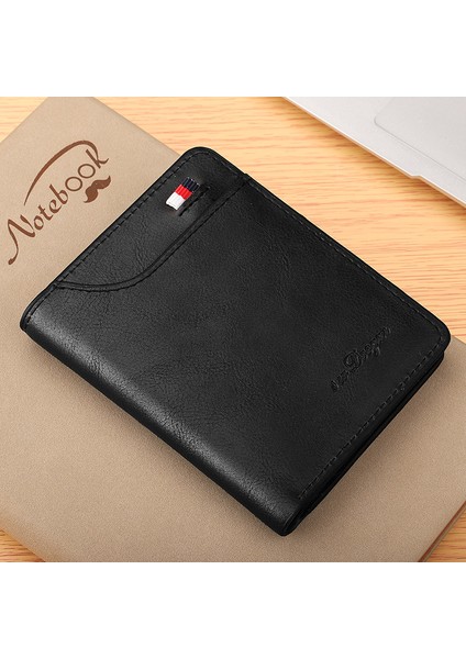 2022 Yeni Erkek Kısa Cüzdan Kore Versiyonu Retro Rahat Fermuar Bozuk Para Cüzdanı Çoklu Kart Üç Katlı Cüzdan (Yurt Dışından) indirimleri