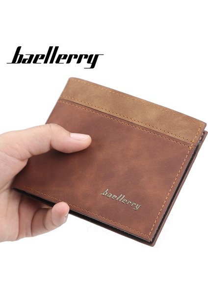 Baellerry Erkek Kısa Cüzdan Deri Çoklu Kart Bozuk Para Cüzdanı Kore Versiyonu Moda Gençlik Açık Cüzdan Erkekler (Yurt Dışından) fırsatları