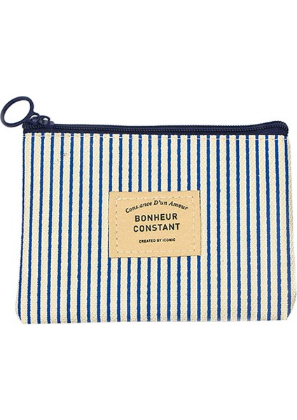Microgood Moda Kanvas Kadın Mini Cüzdan Kılıfı Izgara Şerit Saklama Çantası Kart Sahibinin Çanta (Yurt Dışından) fiyatları