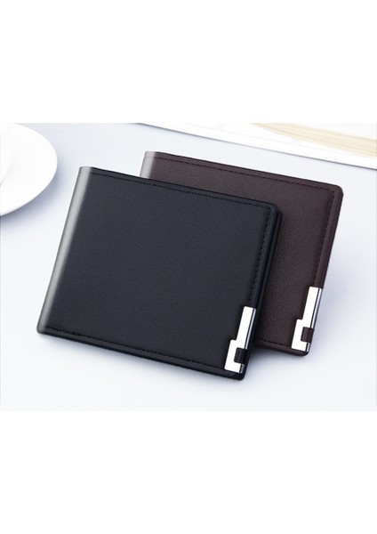 Erkek Pu Deri Kısa Cüzdan Çoklu Kart Yumuşak Deri 2 Katlı Cüzdan Özel Günler Için Mükemmel Hediyeler (Yurt Dışından) fırsatları