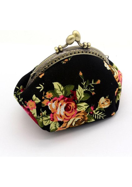 Cüzdan, Bayan Vintage Çiçek Mini Sikke Çanta Cüzdan El Çantası (Yurt Dışından)
