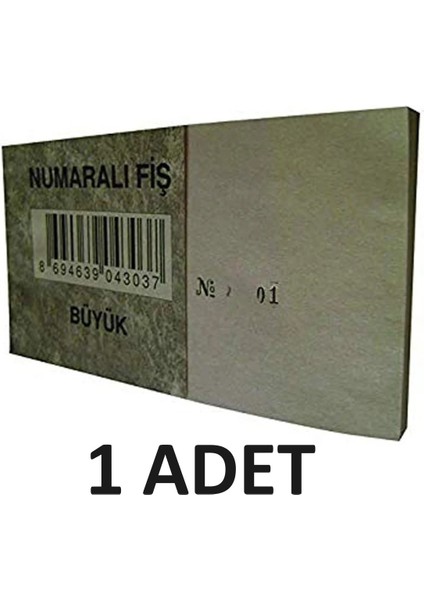 Doru Numaralı Fiş Büyük (1 Adet)