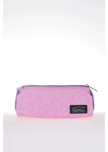 Kaukko Wıchlight 3 Bölmeli Kalem Çantası Pink Flowers (K2318)