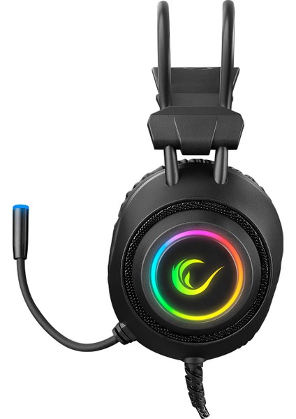 RM-K19 Raging Plus Siyah USB 7.1 RGB Oyuncu Mikrofonlu Kulaklık