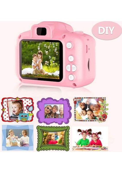 Eğitici Mini 1080P Çocuklar Için Dijital Fotoğraf Makinesi 5 Oyunlu Hediye Fotograf Makinesicmr9
