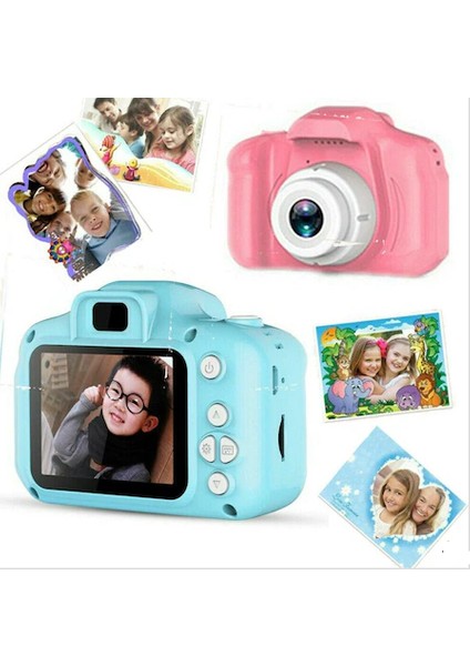 Eğitici Mini 1080P Çocuklar Için Dijital Fotoğraf Makinesi 5 Oyunlu Hediye Fotograf Makinesicmr9