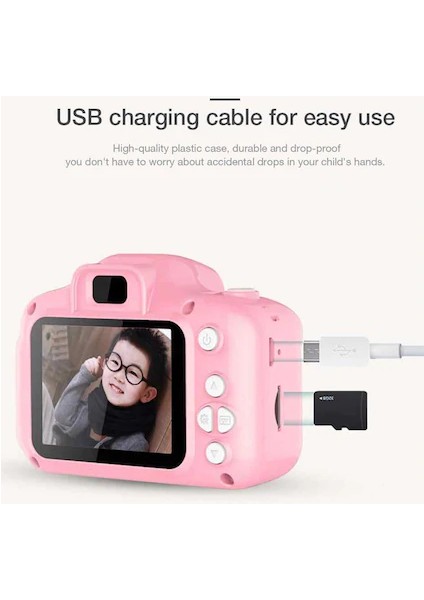 Eğitici Mini 1080P Çocuklar Için Dijital Fotoğraf Makinesi 5 Oyunlu Hediye Fotograf Makinesicmr9