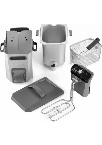 Fritöz 3 L Tekli Siyah, Paslanmaz Çelikten Bağımsız 3200 W fiyatları