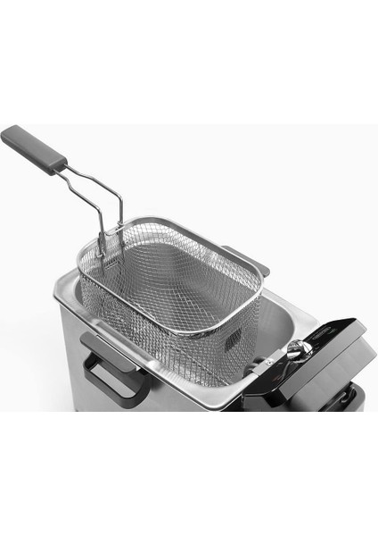 Fritöz 3 L Tekli Siyah, Paslanmaz Çelikten Bağımsız 3200 W modelleri