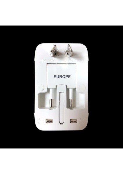 2 USB Li Üniversal Priz Dönüştürücü Hepsi Bir Arada Evrensel Dünya Çapında Uluslararası Seyahat Fişi Usbliadaptör fiyatları