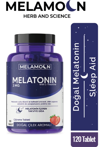 3 mg 120 Tablet Melatonin ve Teanin İçeren Takviye Edici Gıda 3 mg