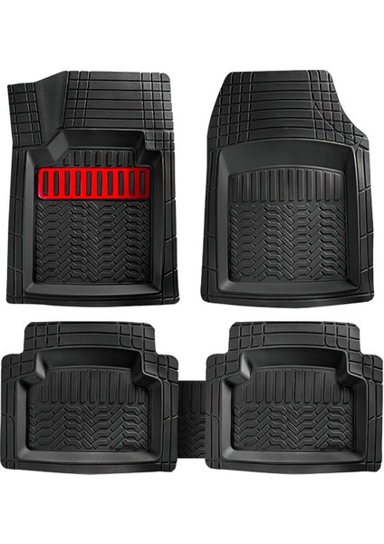 Geely Echo 2002-2003 Uyumlu Kırmızı 4d Havuzlu Paspas Takımı
