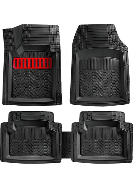 Ssangyong Actyon 2004-2005 Uyumlu Kırmızı 4d Havuzlu Paspas Takımı