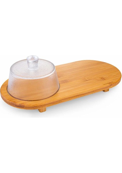 Hira - Cam Kapaklı Peynir Seti Oval