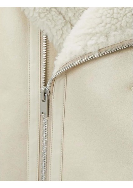 Erkek Giyim Biker Mont - Koton - 4WAM20020HW - Bej - M modelleri