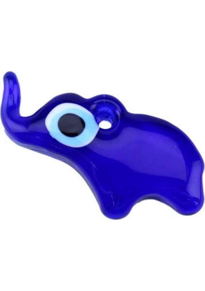 Cam Nazar Boncuğu Delikli Fil Modeli Küçük 5x9 cm