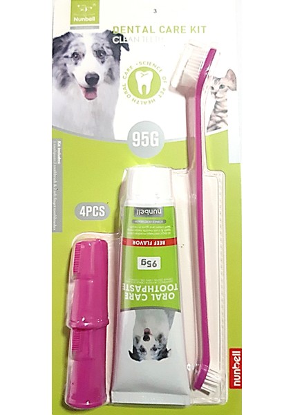 Dental Care Kit Kedi Köpek Et Tadında Diş Bakım Seti