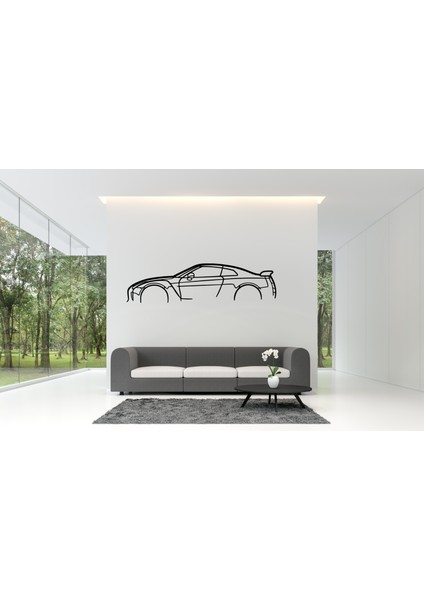 Nıssan Gtr R35 Duvar Süsü Tablo Dekorasyonu 2d 45-50CM