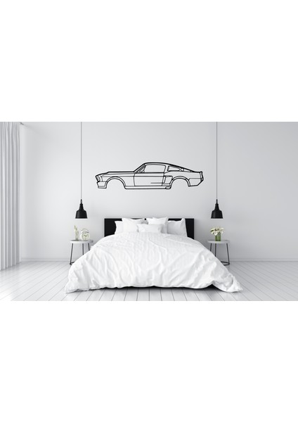Ford Mustang Gt Duvar Süsü Tablo Dekorasyonu 2d 45-50CM
