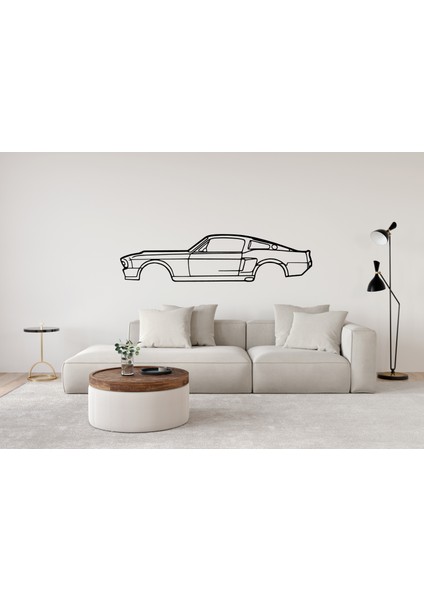Ford Mustang Gt Duvar Süsü Tablo Dekorasyonu 2d 45-50CM