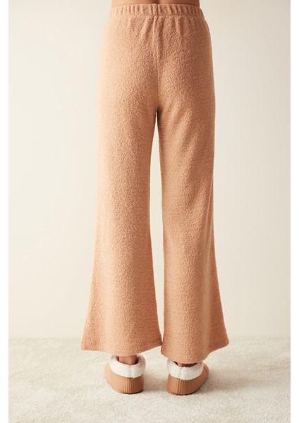 Cozy Solid Pantolon Kahverengi Pijama Altı modelleri