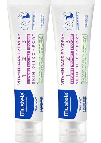 Vitamin Barrier 1-2-3 Cream Pişik Önleyici Krem 50 ml 2 Adet