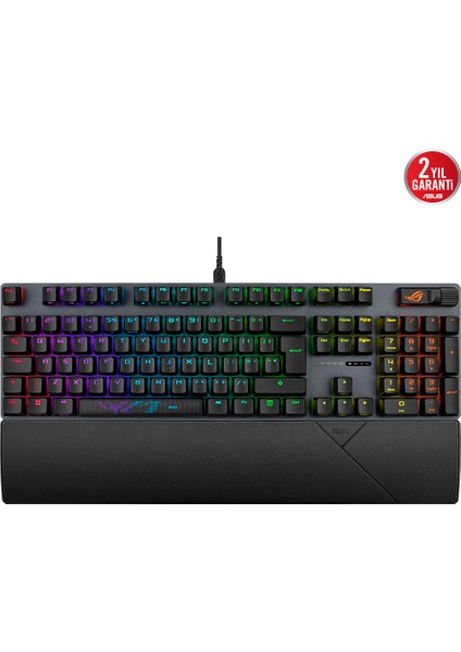 ASUS ROG STRIX SCOPE II TÜRKÇE TUŞ DİZİLİMİ ROG NX SNOW MEKANİK SWITCH AURA SYNC RGB VE BİLEK DESTEĞİ