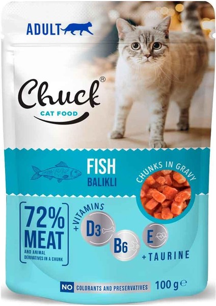 Kedi Yaş Maması Balıklı 100 gr