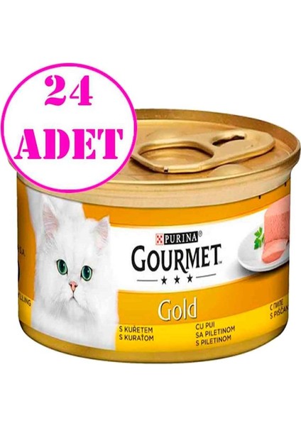 Gourmet Kıyılmış Tavuklu Kedi Konservesi 85 gr 24 Ad