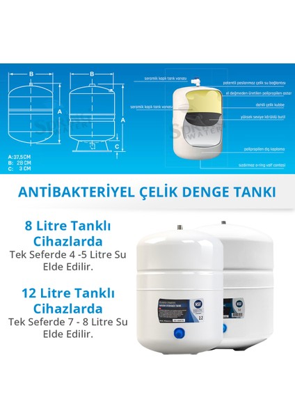 Spring Water 11 Aşamalı 12 lt Tanklı Su Arıtma