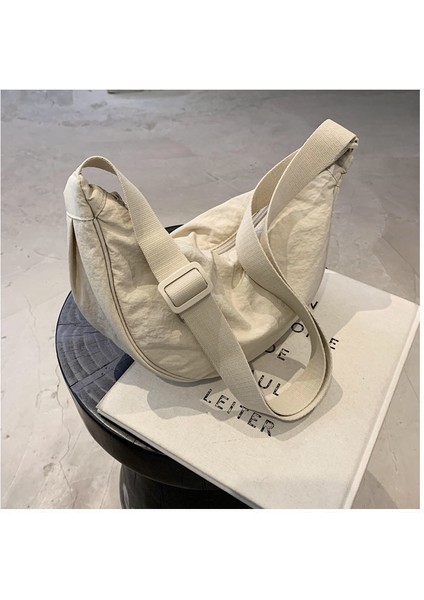 Küçük Çanta Kadın Çanta 2023 Yeni Moda Trend Kore Omuz Çanta Messenger Çanta Katı Renk Öğrenci Sanat Yarım Yuvarlak Çanta (Yurt Dışından) fiyatları
