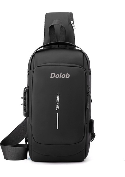 2024 Yeni Göğüs Çantası Erkek Iş Omuz Çantası Teknolojisi USB Hafif Açık Erkek Crossbody Göğüs Çantası (Yurt Dışından)