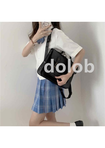 Yeni Postacı Çantası Kadın Kolej Tarzı Üniforma Çanta Okul Çantası Büyük Kapasiteli Sırt Çantası Crossbody Işe Gidiş Çantası (Yurt Dışından) indirimleri