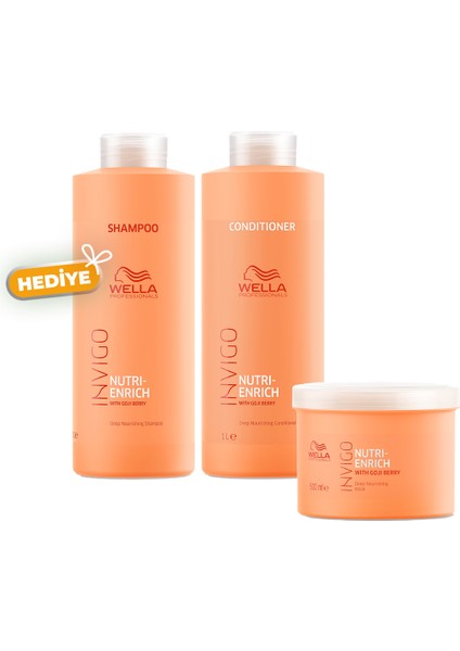 Invigo Nutri Enrich Besleyici ve Nemlendirici Büyük Boy 3'lü Set