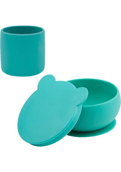 Kapaklı Kase Aqua Green & Mini Bardak
