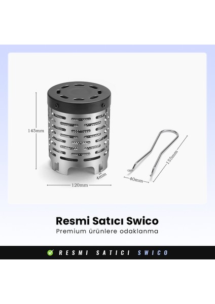 Swico Remado Mini Isıtma Davlumbazı Kamp Sobası Kapağı (Yurt Dışından)