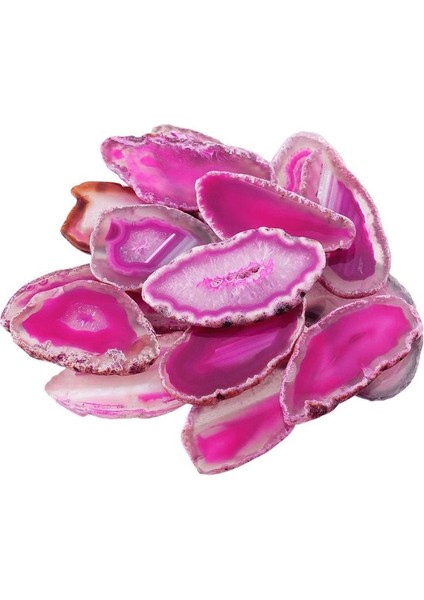 Sertifikalı Pembe Akik Taşı Plaka (6-8 Cm)