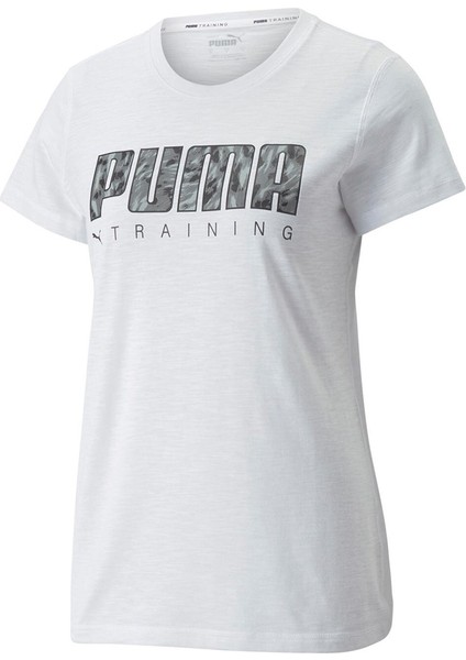 52251302 Performans Logo Fıll Tee Rec Puma Beyaz Kadın T-Shirt