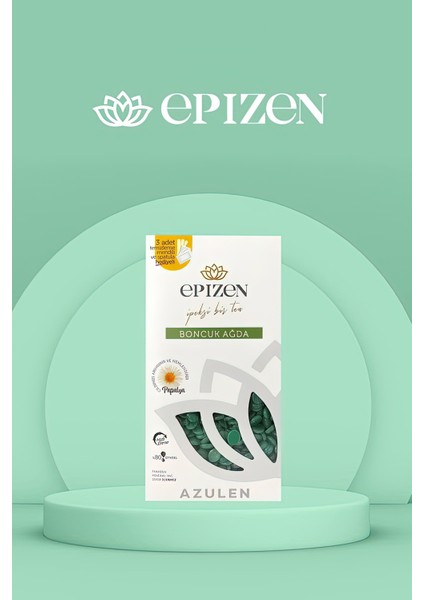 4 Adet Azulen 200GR Boncuk Ağda, Isıtıcı Makina,spatula,temizleme Mendili