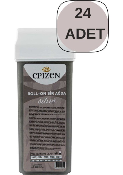 24'lü Roll-On Kartuş Ağda Pudralı Silver