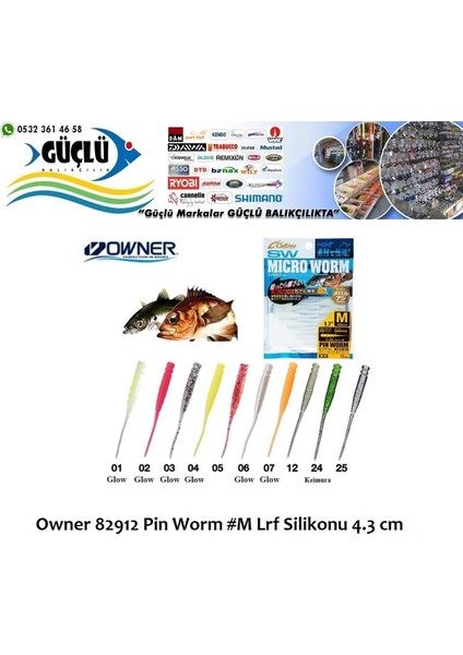 Lrf Silikonu Owner 82912 Pin Worm #m Lrf Silikonu 4.3 C Renk:04
