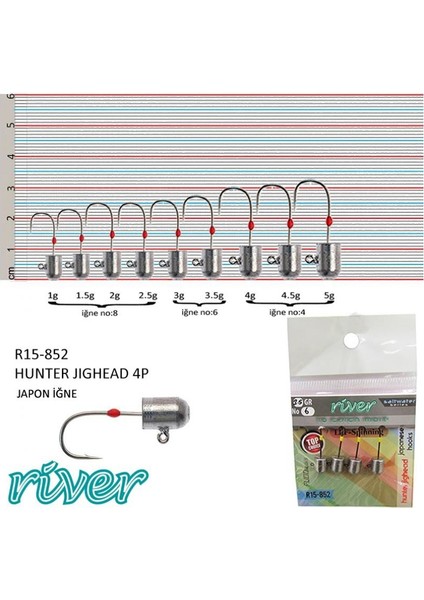 Jighead River Hunter 4’lü Paket 3gr