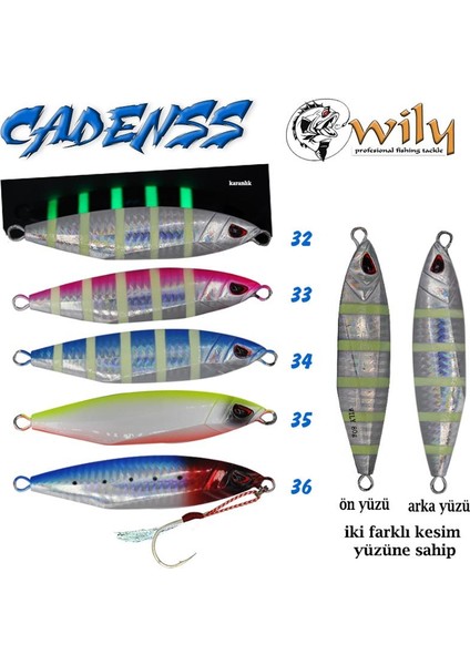 Jig Wily Cadenss Jig 40 gr 70 mm Renk:35