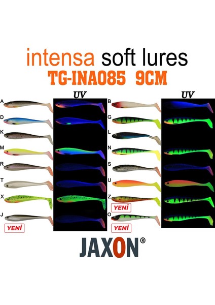 Silikon Balık Jaxon Gummy Intensa TG-INA085 9cm 5’li Pk Renk:z
