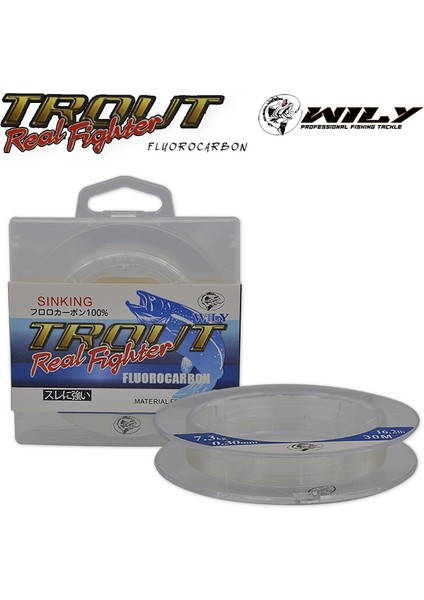 Wıly Sınkıng %100 Fluorocarbon Misina 30MT 0,20MM