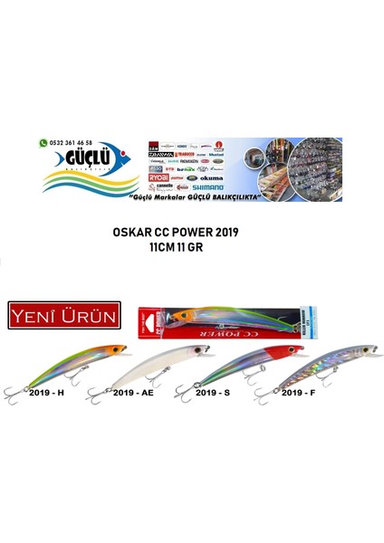Maket Balık Oskar cc Power 2019 Seri 11 cm 11 gr RENK:2019F